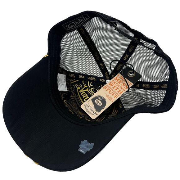 Von Dutch Trucker Hat Racing Inspired Black & Gold - Picture 4 of 6